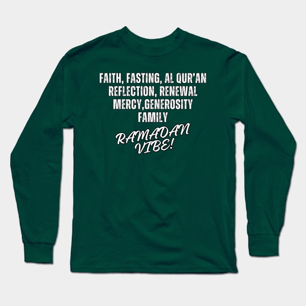 RAMADAN VIBE!  Faith, Fasting, AL Qur’an reflection Long Sleeve T-Shirt by KIRBY-Z Studio